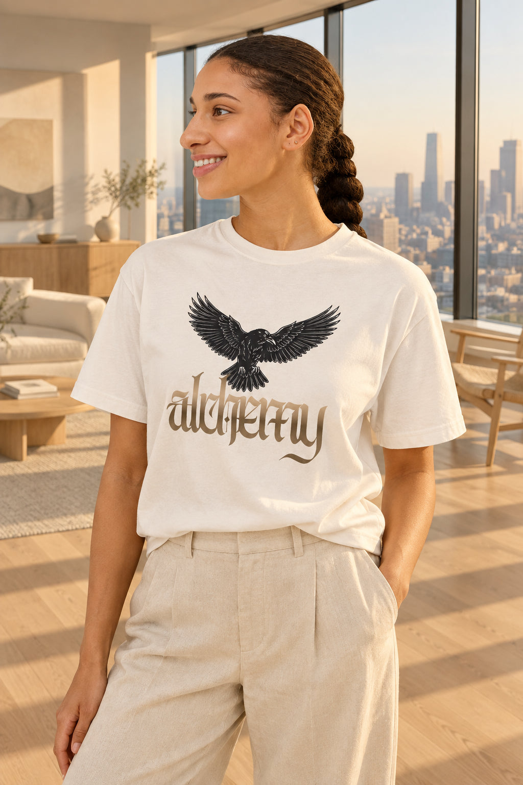 T-shirt boxy Corbeau Alchemy — vue 4