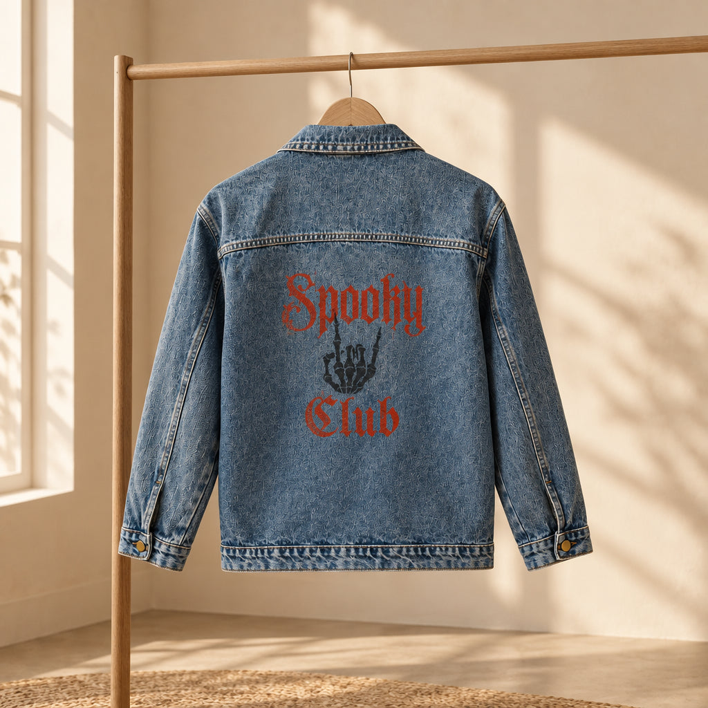 Veste en jean oversize Spooky Club