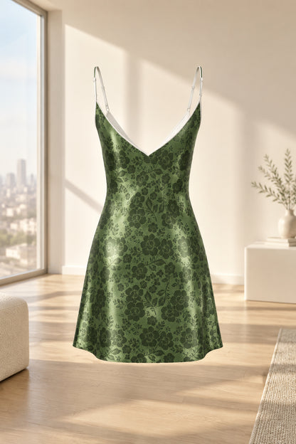 Mini robe nuisette Dentelle d’émeraude — vue 2