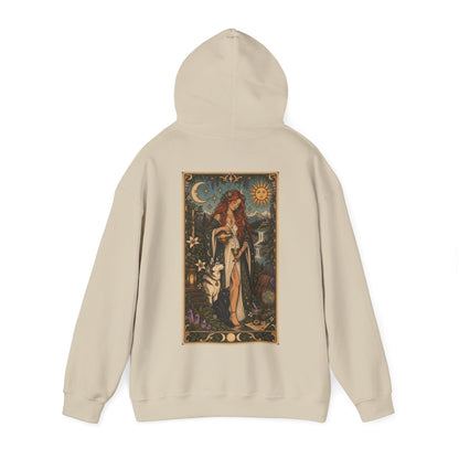 Hoodie Tarot L’Enchanteresse — La jeune femme du Soleil et de la Lune