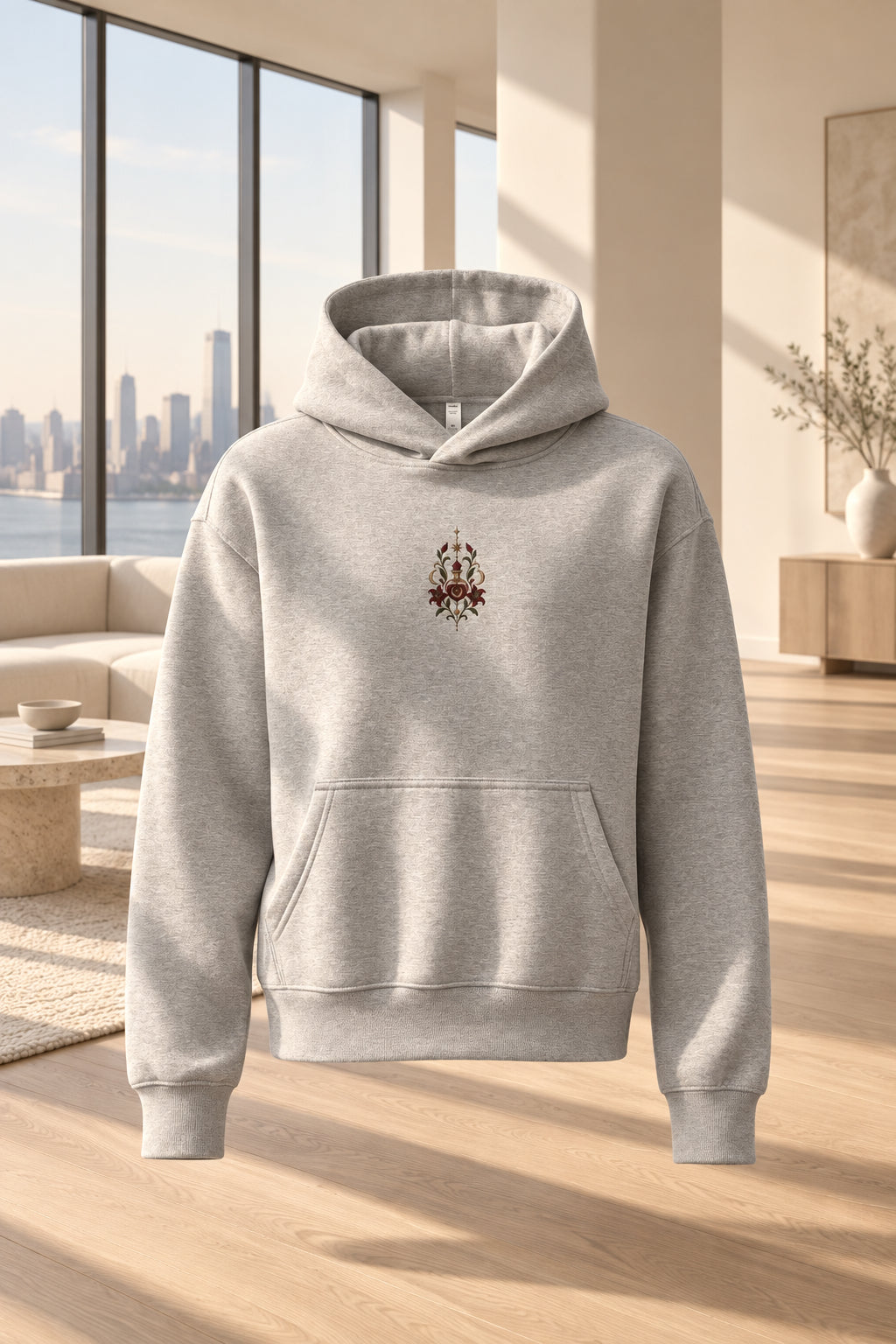 Hoodie décontracté Rose de l’apothicaire — vue 3
