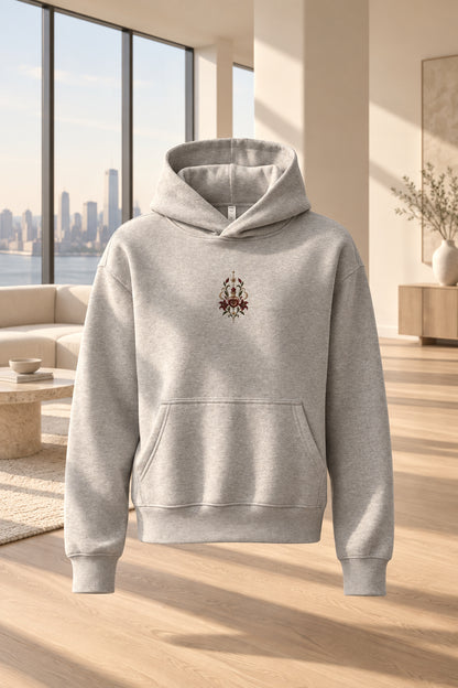 Hoodie décontracté Rose de l’apothicaire — vue 3